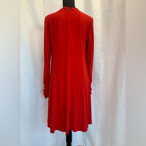 Lauren Ralph Lauren red Jersey Fit-and-Flare Dress Sz 8 NWOT - Picture 9 of 15